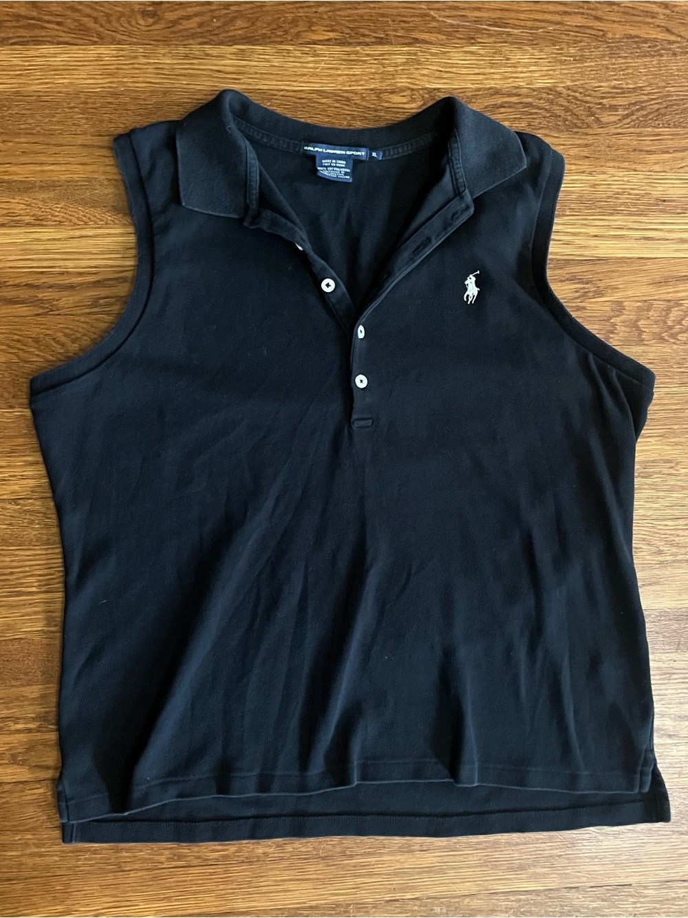 Ralph Lauren Sport sleeveless polo shirt women’s XL black golf tennis